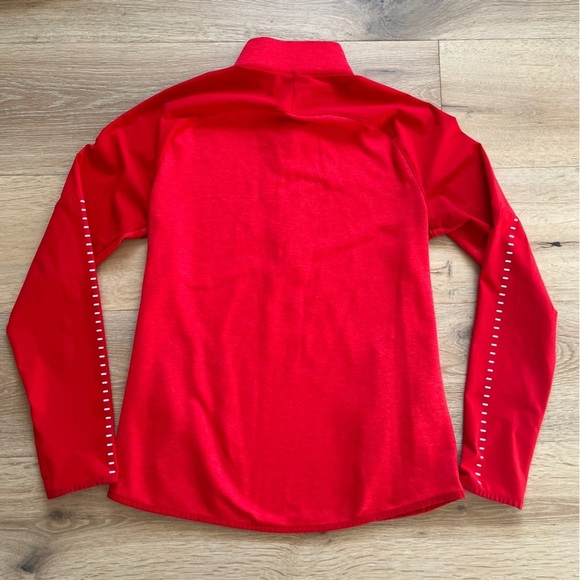 Under Armour Red Qualifier Hybrid 1/2 Zip Running shirt loose fit cold gear *H19 - Picture 3 of 4